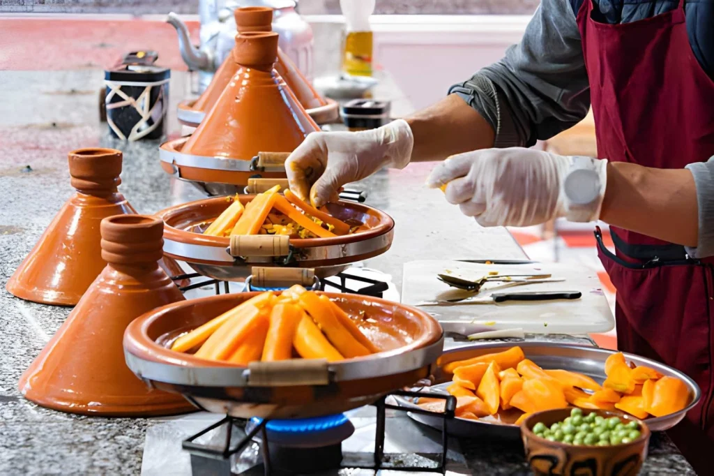 Riverside restaurant in Ourika Valley Morocco