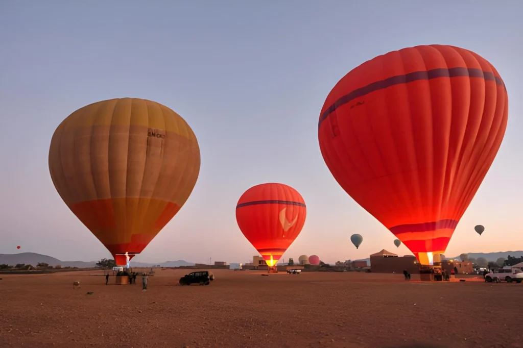 Hot air balloon adventure near Agafay