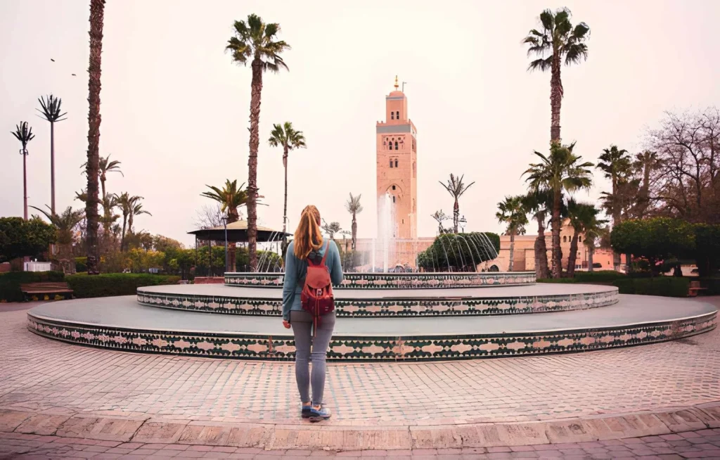 Koutoubia Mosque Marrakech at night