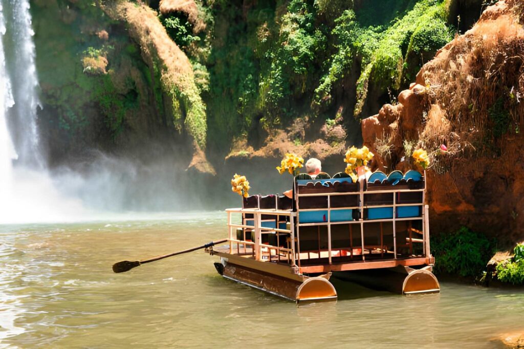 Boat ride near the Ouzoud Waterfalls