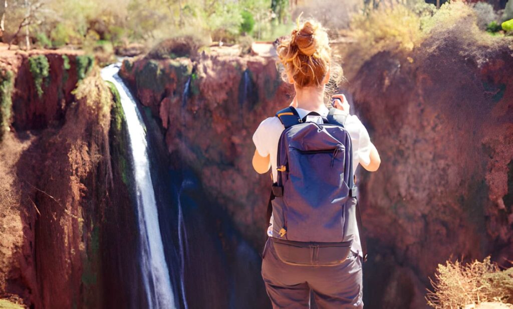 Scenic hiking trail at Ouzoud Waterfalls