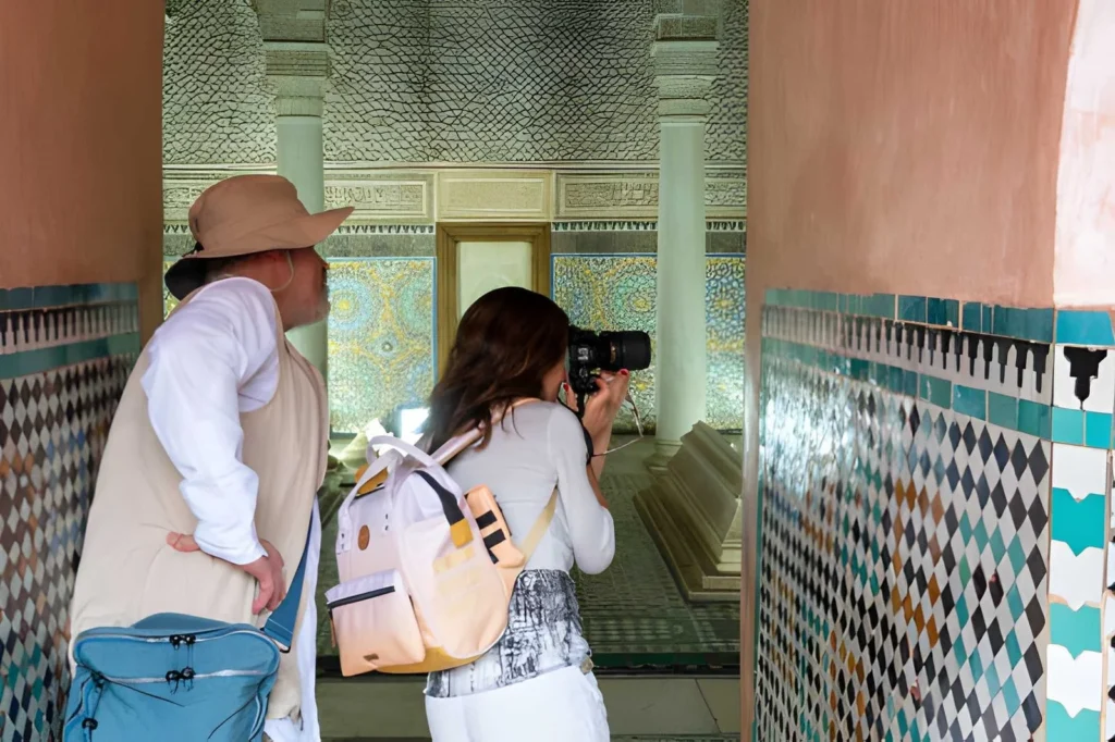 Saadian Tombs Marrakech columns