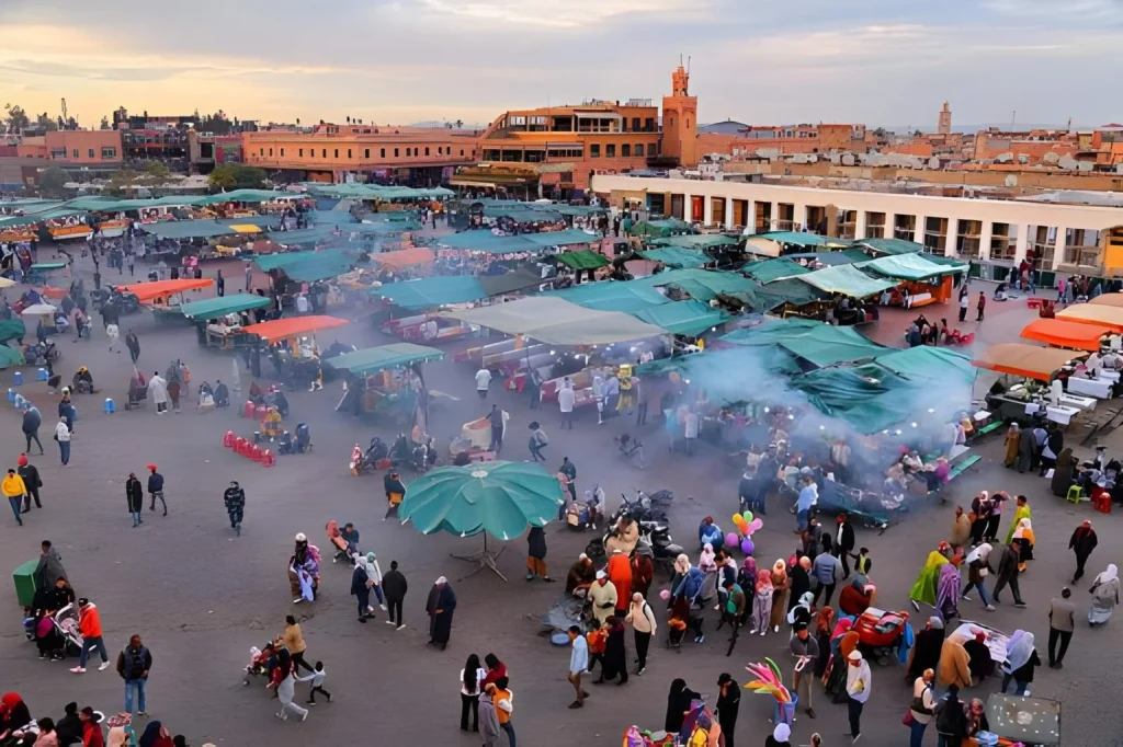 Jemaa el-Fnaa Marrakech at night